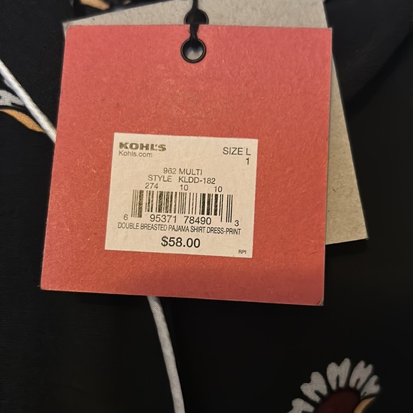 Black K/Lab Button-Up Sleep Dress - Picture 9 of 9